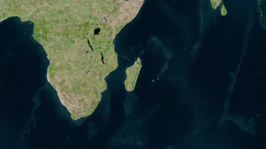 Madagaskar haritası - özüt. Bölgeler. Uydu.