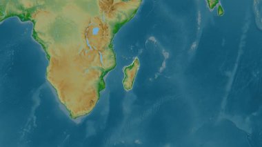 Madagaskar haritası - özüt. Bölgeler. Fiziksel olarak. Etiketler