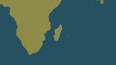 Madagaskar haritası - yakınlaştır. Bölgeler. Desen.