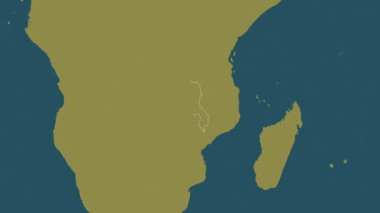Malawi haritası - süzül. Bölgeler. Desen.