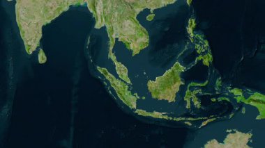 Malezya haritası - süzül. Bölgeler. Uydu.