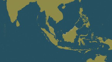 Malezya haritası - süzül. Bölgeler. Desen.