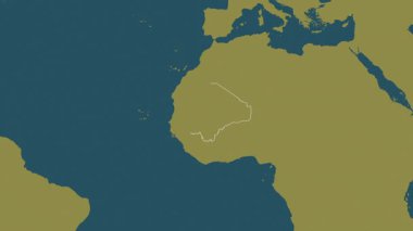 Mali haritası - süzül. Bölgeler. Desen.