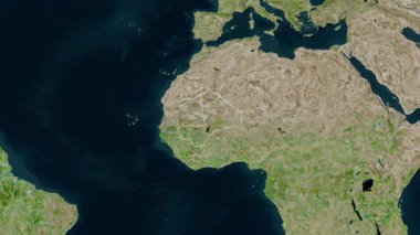 Mali haritası - yakınlaştır. Bölgeler. Uydu.