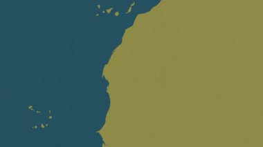 Moritanya haritası - sür. Bölgeler. Desen.