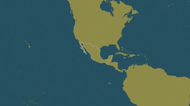 Meksika haritası - yakınlaştır. Bölgeler. Desen.