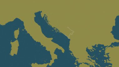 Karadağ haritası - süzülüyor. Bölgeler. Desen.