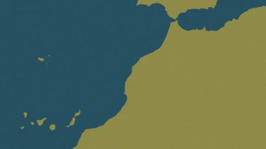 Fas haritası - sür. Bölgeler. Desen.