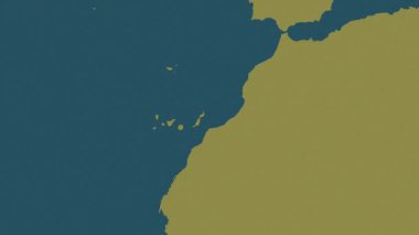 Batı Sahra haritalı Fas, sür. Bölgeler. Desen.