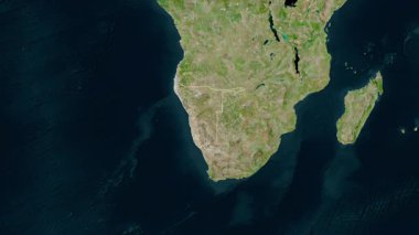 Namibya haritası - özüt. Bölgeler. Uydu.