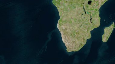 Namibya haritası - süzül. Bölgeler. Uydu.