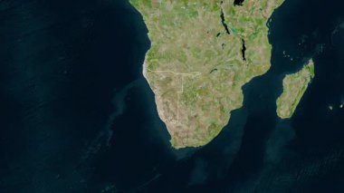 Namibya haritası - yakınlaştır. Bölgeler. Uydu.