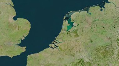 Hollanda haritası - sür. Bölgeler. Uydu.