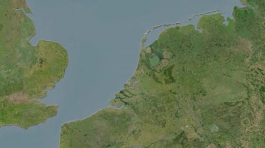 Hollanda haritası - sür. Bölgeler. Uydu.