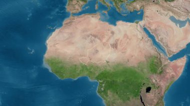 Nijer haritası - özüt. Bölgeler. Uydu.