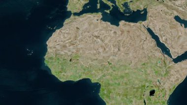 Nijer haritası - süzül. Bölgeler. Uydu.