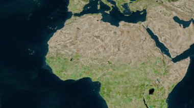 Nijer haritası - yakınlaştır. Bölgeler. Uydu.