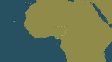 Nijerya haritası - süzül. Bölgeler. Desen.