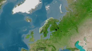 Norveç haritası - çıkarma. Bölgeler. Uydu.