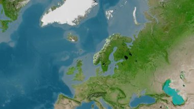 Norveç haritası - süzül. Bölgeler. Uydu.