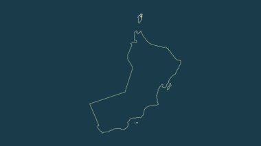 Umman haritası - çizgi film. Bölgeler. Fiziksel.