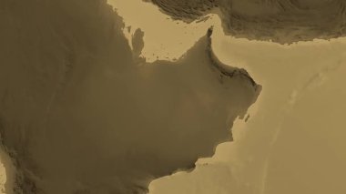 Umman haritası, sür. Bölgeler. Sepya.