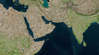 Umman haritası - süzül. Bölgeler. Uydu.