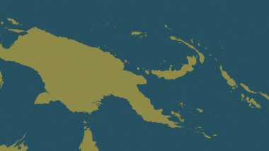 Papua Yeni Gine haritası - sür. Bölgeler. Desen.