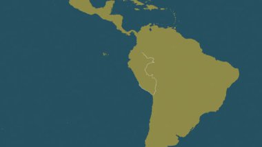 Peru haritası - süzül. Bölgeler. Desen.