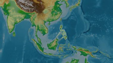 Filipinler haritası - süzül. Bölgeler. Fiziksel.