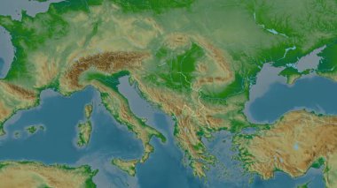 Sırbistan haritası - süzül. Bölgeler. Fiziksel.