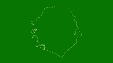 Sierra Leone haritası - çizgi film. Bölgeler. Uydu.
