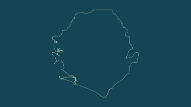 Sierra Leone haritası - çizgi film. Bölgeler. Uydu.