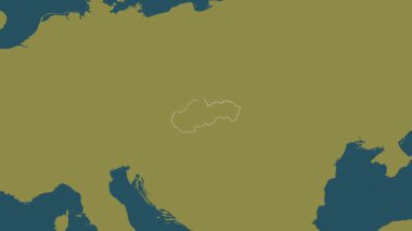 Slovakya haritası - özet. Bölgeler. Desen.