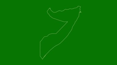 Somali haritası - çizgi film. Bölgeler. Uydu.