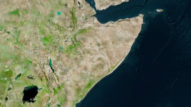 Somali haritası - sür. Bölgeler. Uydu.