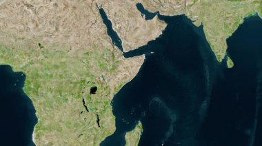 Somali haritası - özüt. Bölgeler. Uydu.