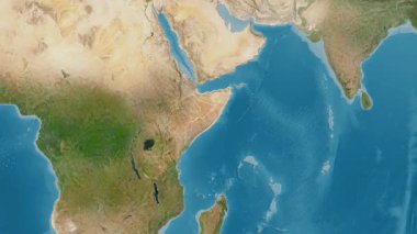 Somali haritası - özüt. Bölgeler. Uydu.