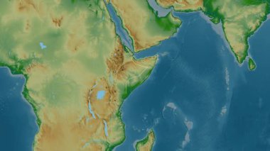 Somali haritası - süzül. Bölgeler. Fiziksel.