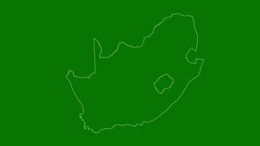 Güney Afrika haritası - çizgi film. Bölgeler. Uydu.