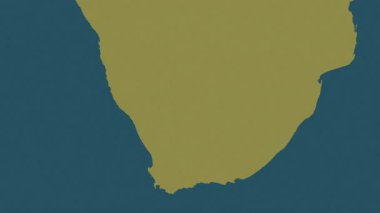 Güney Afrika haritası - sür. Bölgeler. Desen.