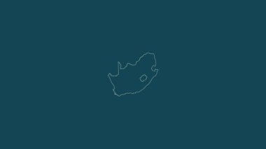 Güney Afrika haritası - sağlam. Bölgeler. Uydu.