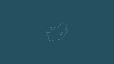 Güney Afrika haritası - sağlam. Bölgeler. Desen.