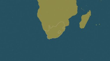 Güney Afrika haritası - yakınlaştır. Bölgeler. Desen.