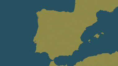 İspanya haritası - sür. Bölgeler. Desen.