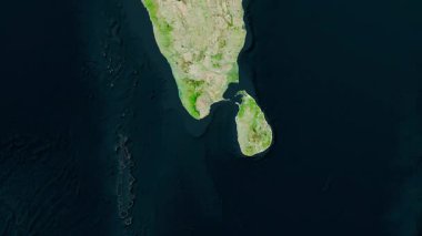Sri Lanka haritası - süzül. Bölgeler. Uydu.