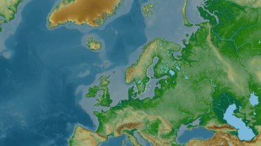 İsveç haritası - süzül. Bölgeler. Fiziksel.