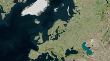 İsveç haritası - yakınlaştır. Bölgeler. Uydu.