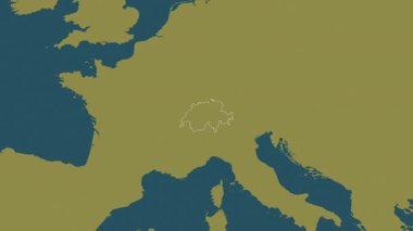 İsviçre haritası. Bölgeler. Desen.