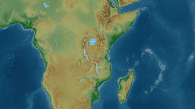 Tanzanya haritası - özüt. Bölgeler. Fiziksel.